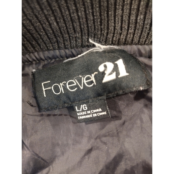 Forever 21 gray and red varsity jacket - Picture 9 of 11